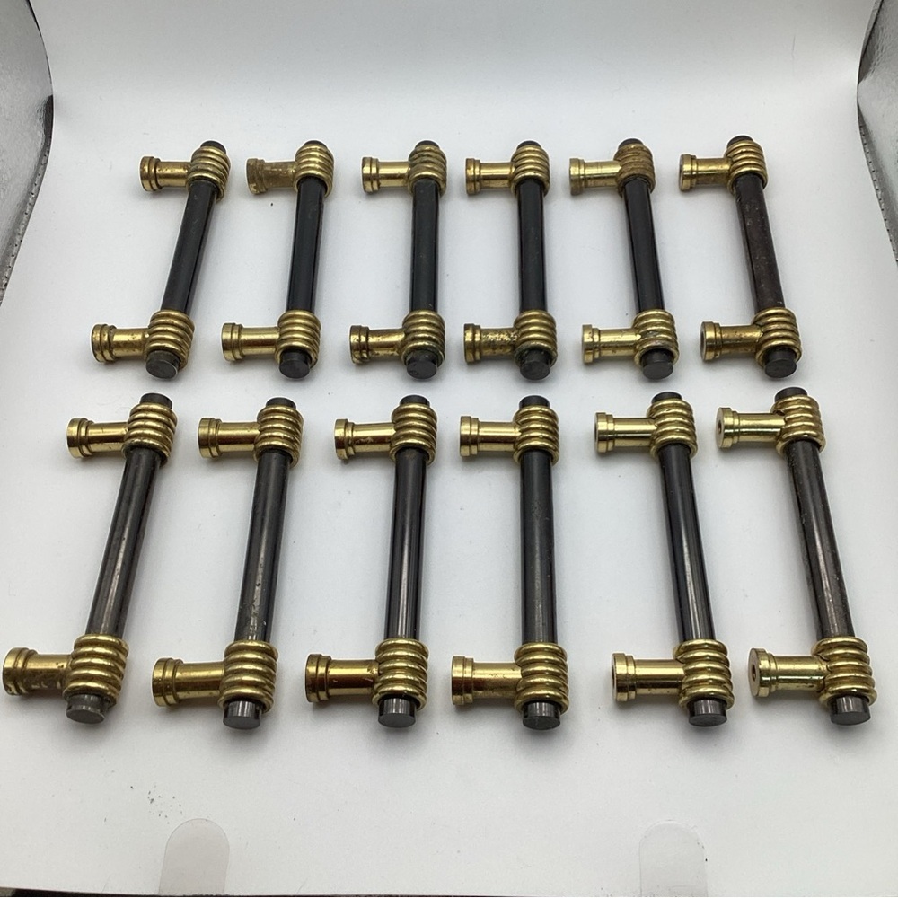 12 X Amerock BP1964-BNB Black Nickel Solid Brass Pull 3-15/16" center 3" drawer